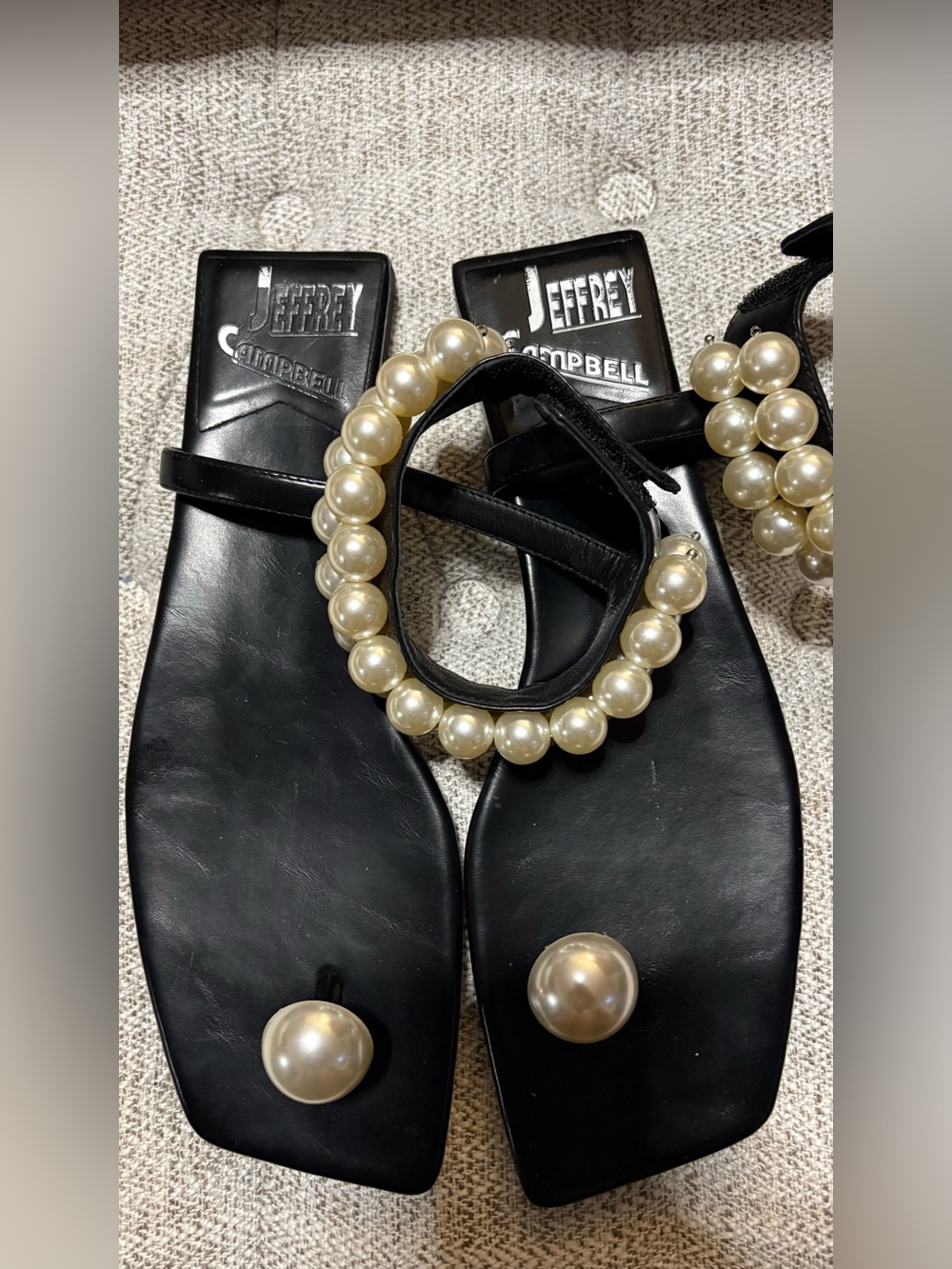 Jeffrey Campbell Pearl Sandals Black size 11 - Picture 6 of 10